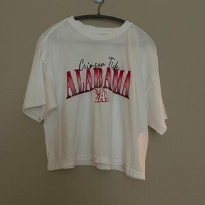 Gameday Couture, S, Cropped, Oversized, Crimson Tide, Alabama Tee Shirt, NEW!